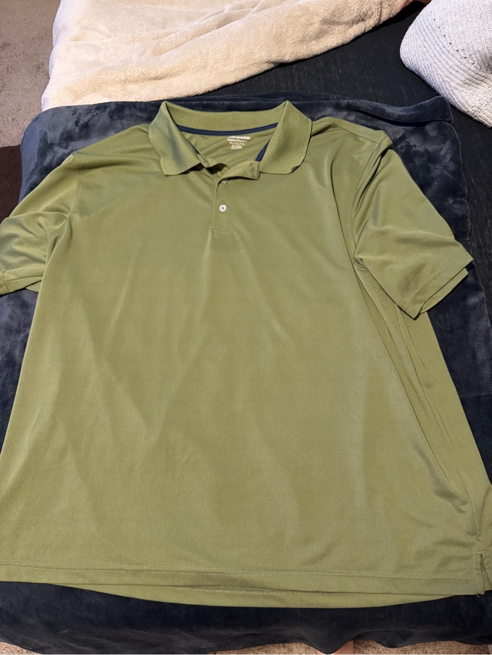 Men's Olive Green Performance Polo - Lightweight Short Sleeve